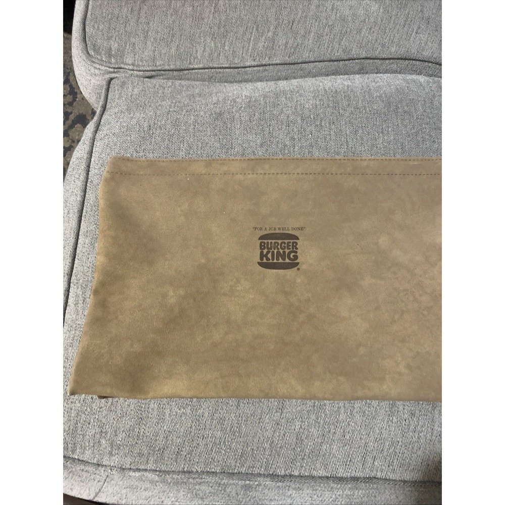 Rare Burger King Sued Business Bag, Purse, Money Bag, Brown, Vintage